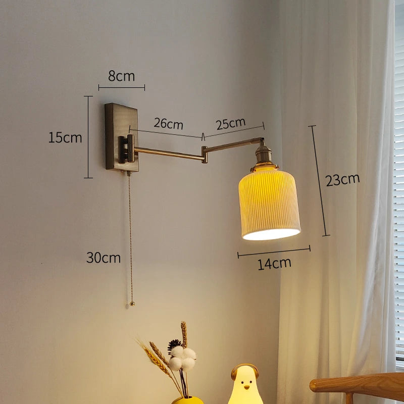 Geneviève Swing Arm Dual Head Wall Light