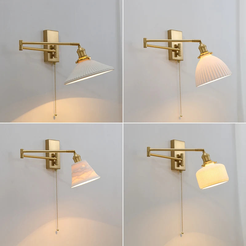 Geneviève Swing Arm Dual Head Wall Light