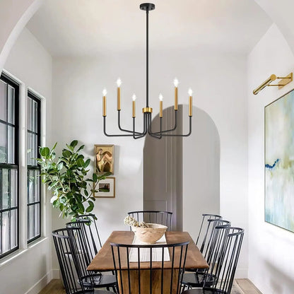 Isabelle Retro Iron Candle Chandelier