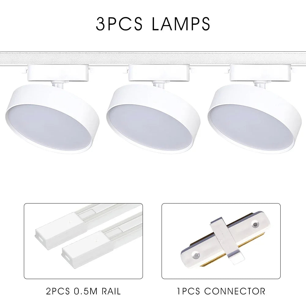 Lucie LED Track Light Adjustable Spotlight Rail Fixture