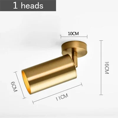 Juliette Postmodern Gold Adjustable GU10 Multi-Head Ceiling Spotlight