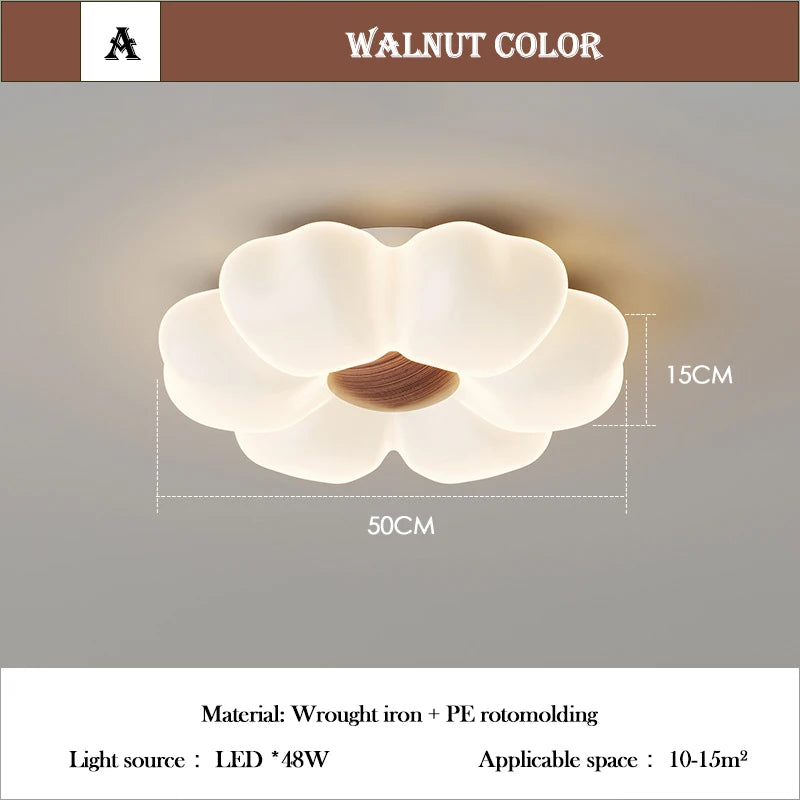 Élodie Pink Flower LED Ceiling Light Princess Room Dimmable