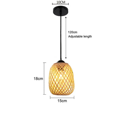 Aurélien Bamboo Rattan Pendant Light Handwoven Ceiling