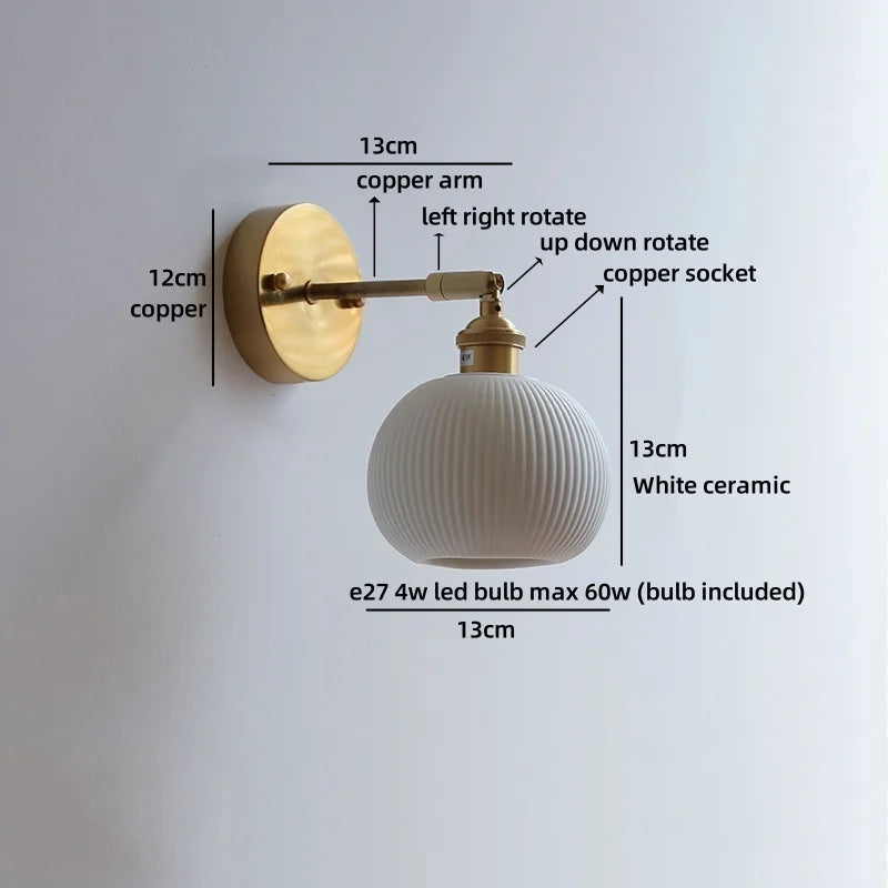 Élise Nordic White Iron LED Wall Lamp Kids Room Decor