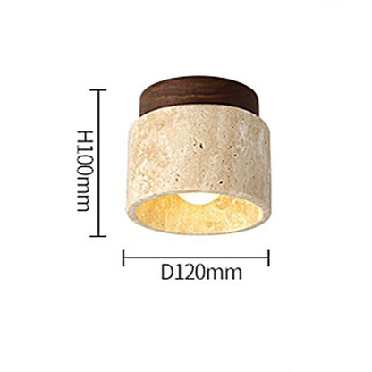 Amélie Wabi-Sabi Yellow Marble Ceiling Light