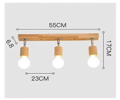 Élise Wooden Rotating LED Surface Mounted Spotlight Lamp