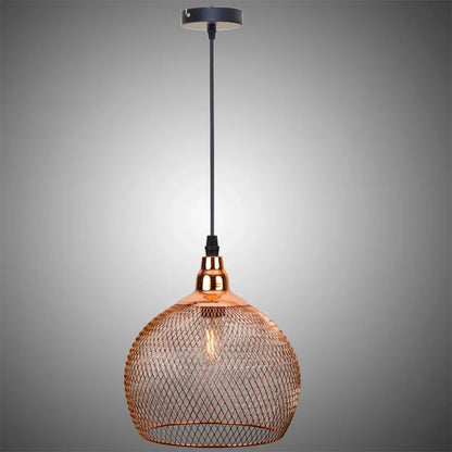 Élise Nordic Bird Cage Pendant Light E27 Rose Gold Retro Chandelier