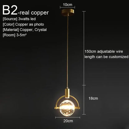 Amélie Crystal Pendant Hanging Light