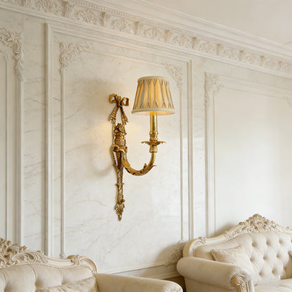 Camille Retro French Brass Crystal LED Wall Lamp Bedroom Accent