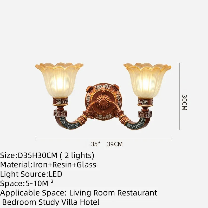 European Luxury Living Room Chandelier American Retro Restaurant  Villa Hotel Western Restaurant Cafe Pendent Lamp