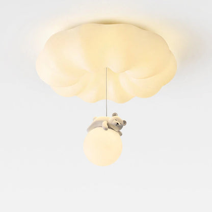 Amélie White Bear Cloud LED Ceiling Light Kids Room Dimmable