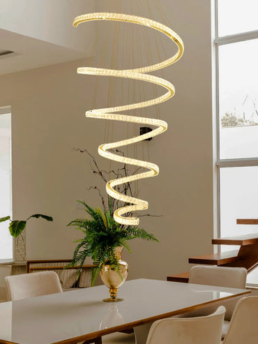 Modern Crystal Pendant Light for Dining Room and Living Room