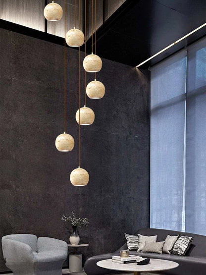 Élise Luxury Stone Staircase Pendant Chandelier