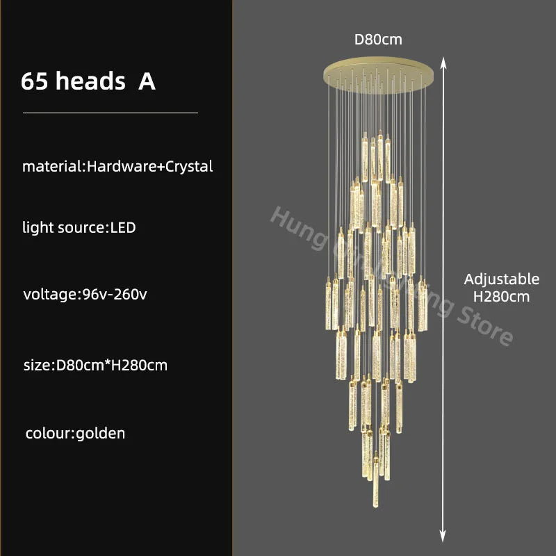 Élodie Crystal Staircase Pendant Chandelier