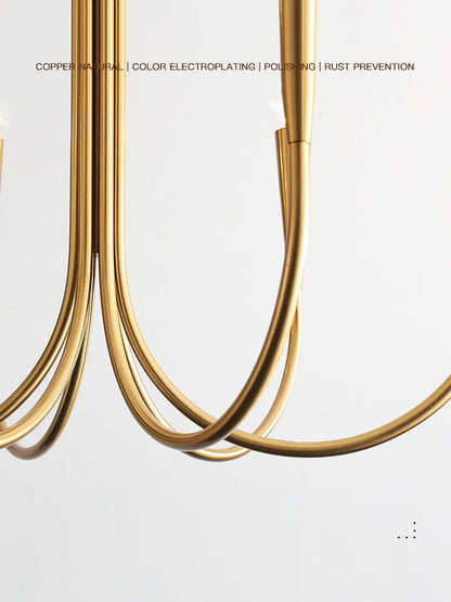 American Retro Iron Chandelier for Living Room and Restaurant