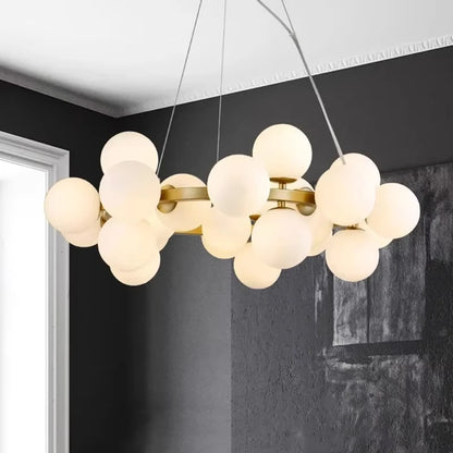 Sophie Glass Bubble Pendant Chandelier for Modern Living Spaces