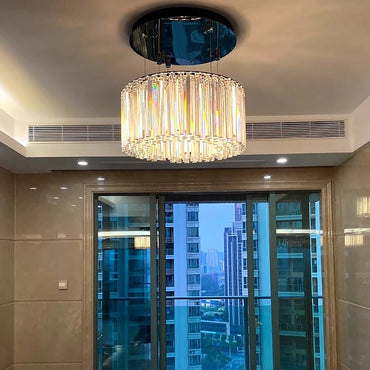 Élise Italian Luxury Round Pendant Light Crystal Ceiling Lamp