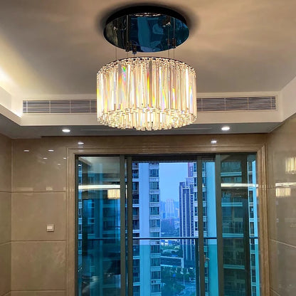 Élise Italian Luxury Round Pendant Light Crystal Ceiling Lamp