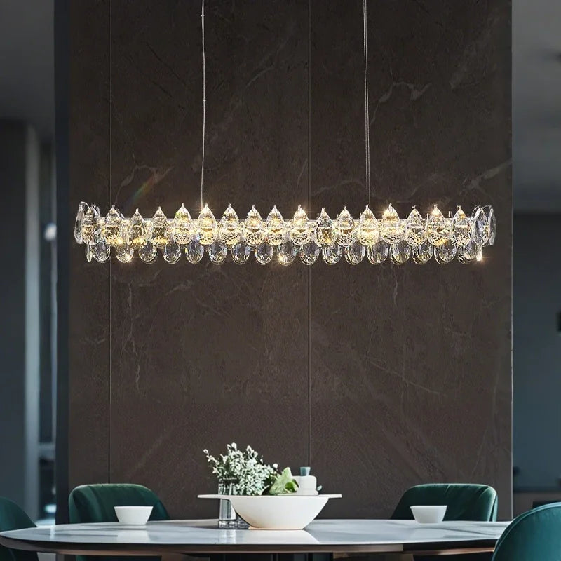 Geneviève Crystal Halo LED Pendant Chandelier