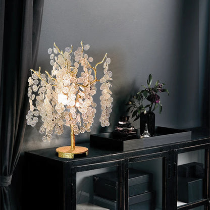 Aurélien Crystal Tree Branch Gold LED Floor Lamp