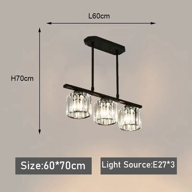 Colette Nordic Crystal Three-Head Chandelier