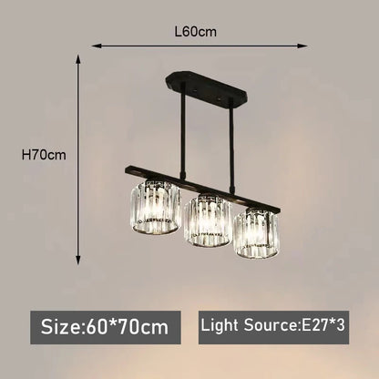 Colette Nordic Crystal Three-Head Chandelier