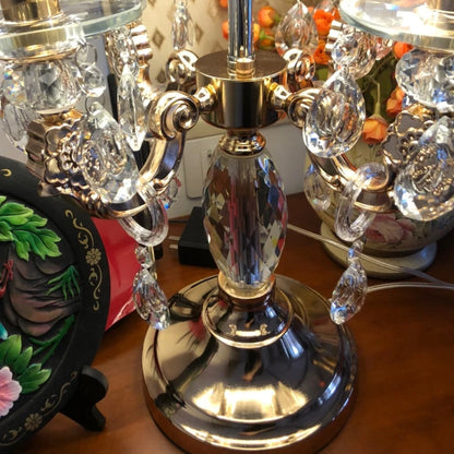 European Crystal LED Table Lamp for Bedroom and Living Room Decor