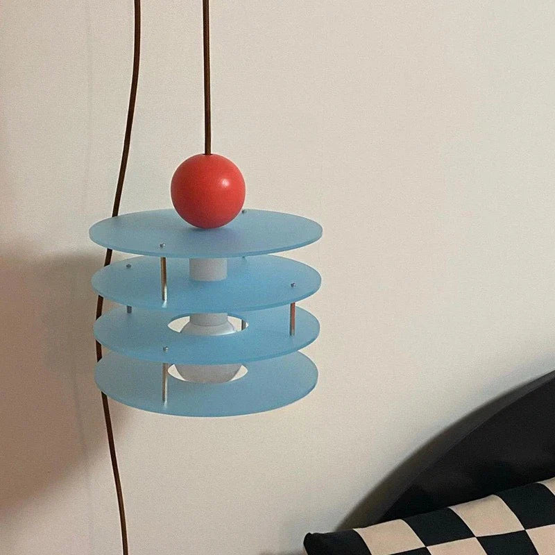 Léa Geometric Acrylic Disc Pendant