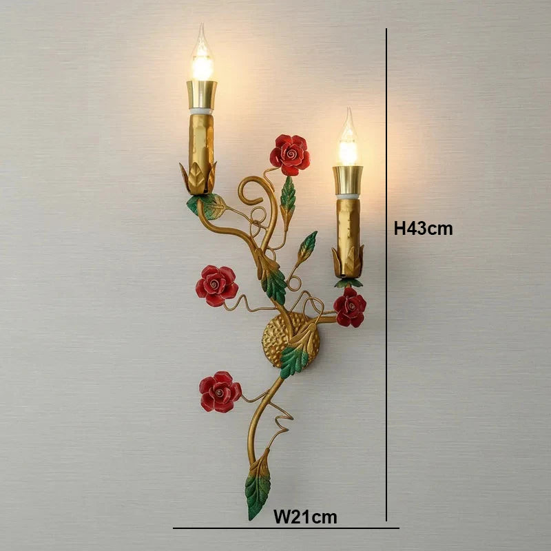 Chloé French Rose Gold Ceramic Flower 5-Light Pendant Lamp