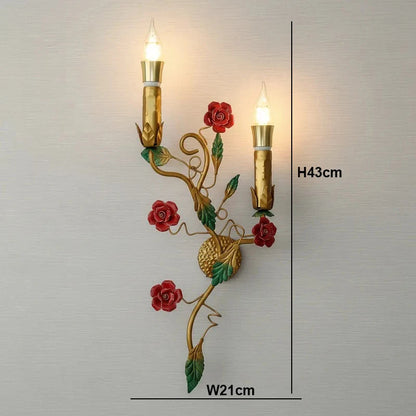 Chloé French Rose Gold Ceramic Flower 5-Light Pendant Lamp