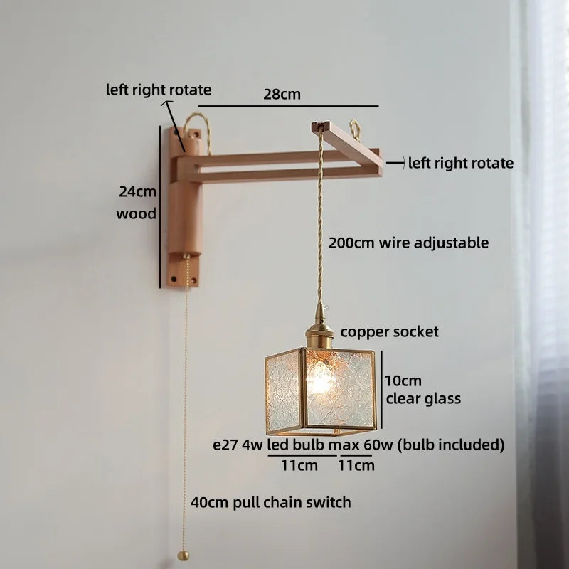 Aurore Wabi Sabi Glass Wall Lamp Nordic Style