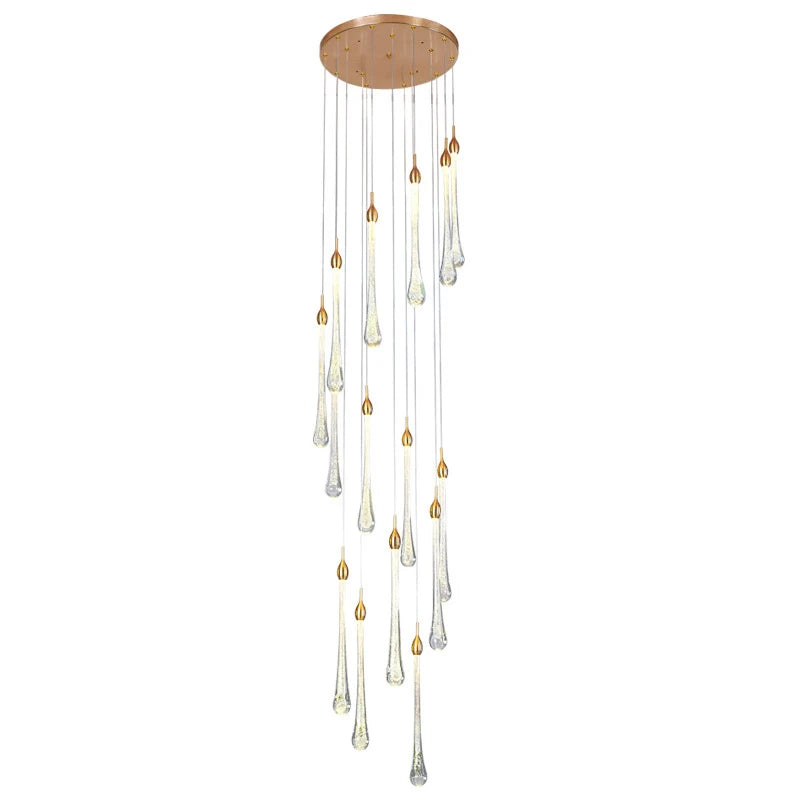 Geneviève Rotating Crystal LED Staircase Chandelier