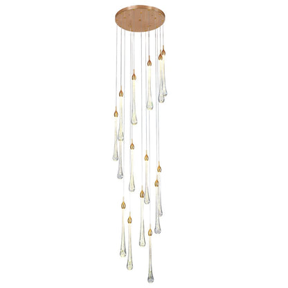 Geneviève Rotating Crystal LED Staircase Chandelier