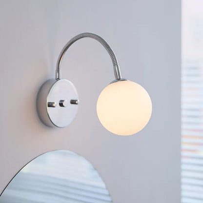 Sophie Silver Glass Ball Wall Light