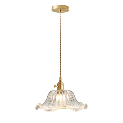 Valérie Vintage Stained Glass Art Deco Pendant Light