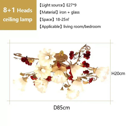 Amélie Nordic Flower Creative Semi-Flush Ceiling Light