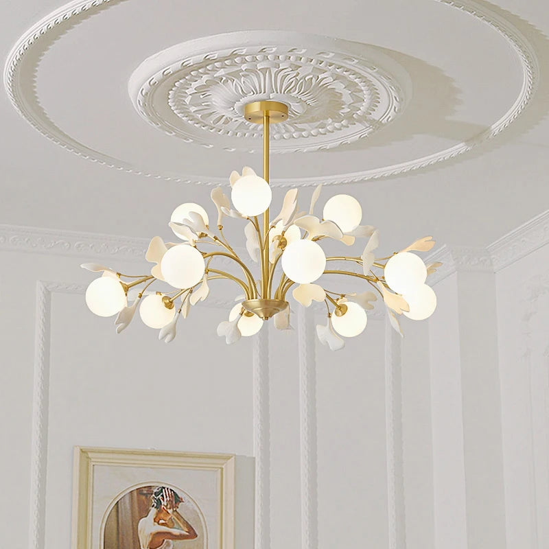 Sofia Copper Frosted Glass Pendant Chandelier Fixture