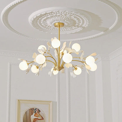 Sofia Copper Frosted Glass Pendant Chandelier Fixture