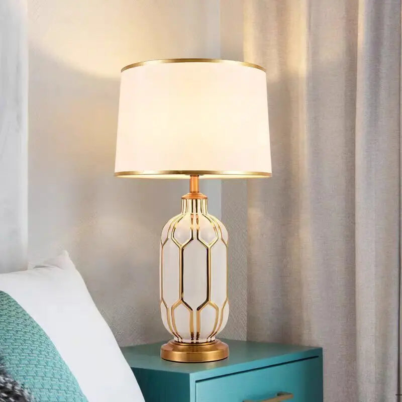 Black Ceramic Modern Luxury Table Lamp for Bedroom Living Room