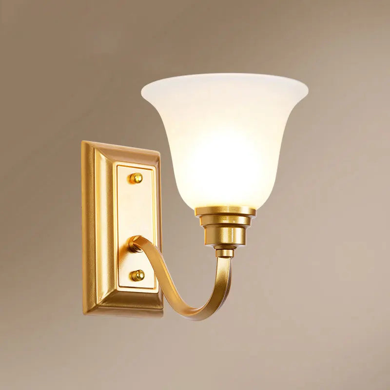 Sophie Country Glass Wall Lamp E27 Single Head Hallway Light