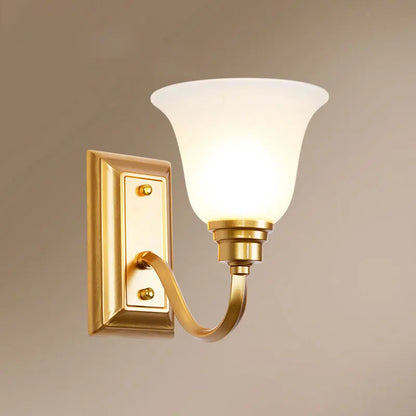 Sophie Country Glass Wall Lamp E27 Single Head Hallway Light