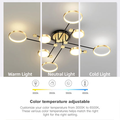 Auriane Nordic Gold Black LED Ceiling Pendant Light