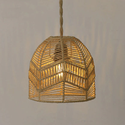 Élise Handwoven Paper Rope Lampshade Pendant E27 Creative Light Shade