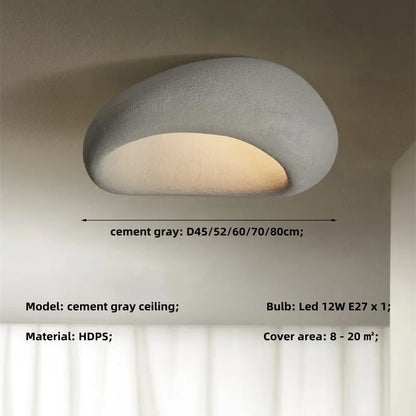 Évora Minimalist Textured Semi Flush LED Ceiling Light