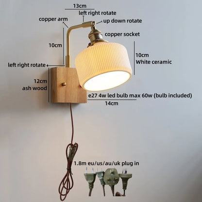 Amélie Vintage Ceramic Flower Wall Light