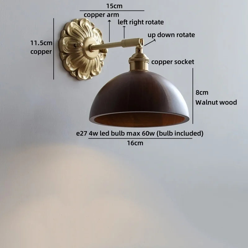 Isabelle Glass Flower Brass Wall Light