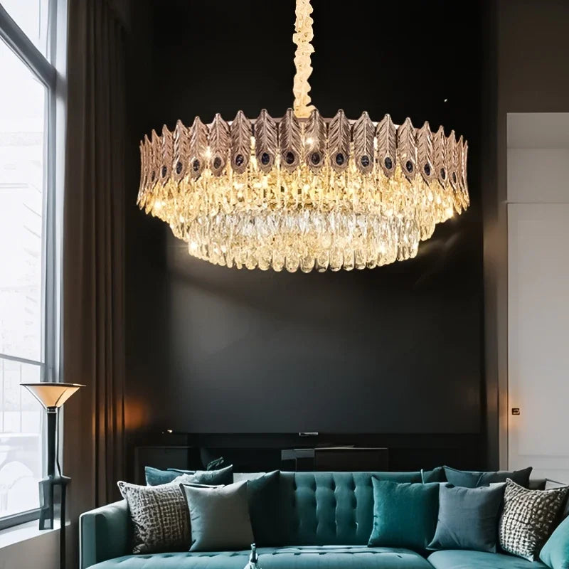 Élodie Crystal Ring LED Pendant Chandelier Light