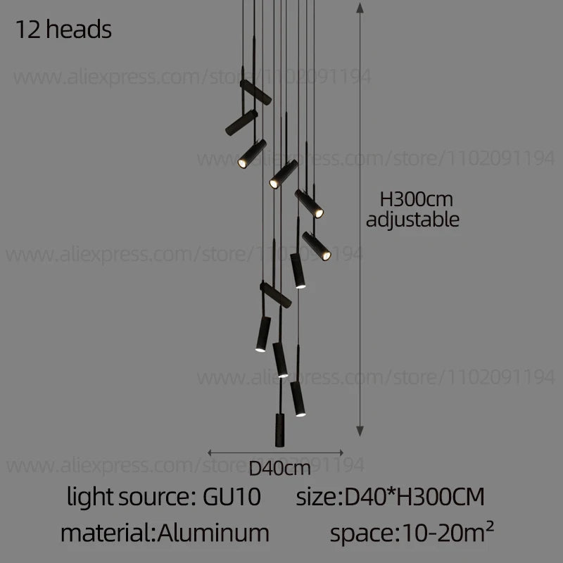 Noémie Modern Cylindrical LED Pendant Spotlight