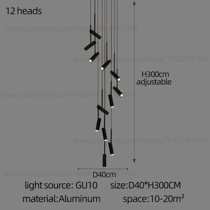 Noémie Modern Cylindrical LED Pendant Spotlight
