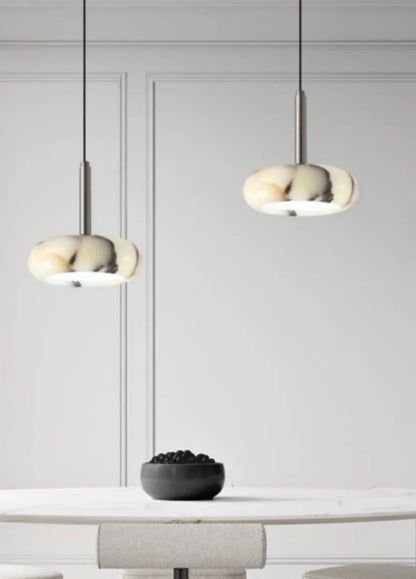 Élise Eclipse Mini Marble Disc Pendant Lamp